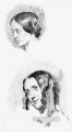 Estudio para Jenny Le Guillou y Josephine de Forget Romántico Eugene Delacroix